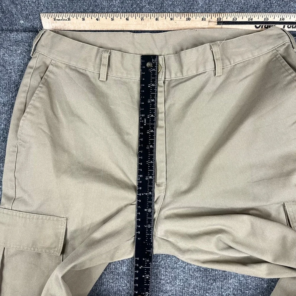 Edwards Pants Mens Size 14 XL  Beige‎ Cargo Work Uniform Straight Casual